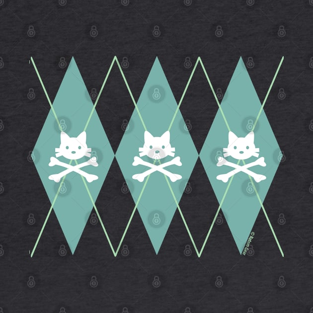 Kitty X-Bones Argyle Seafoam by jrotem